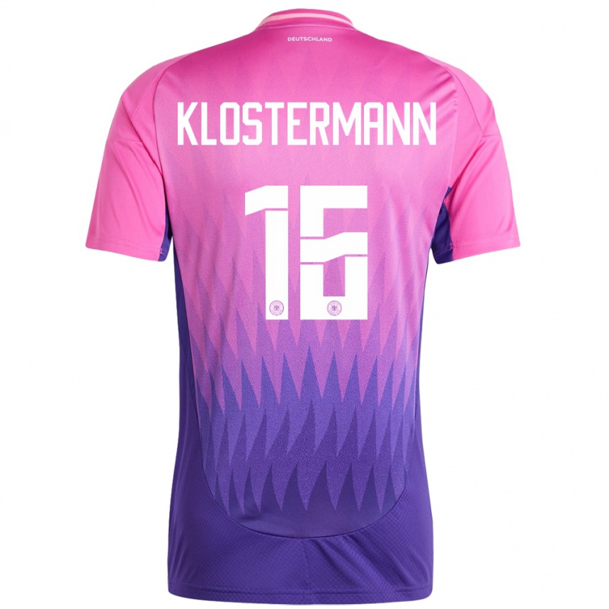 Kids Football Germany Lukas Klostermann #16 Pink Purple Away Jersey 24-26 T-Shirt Canada