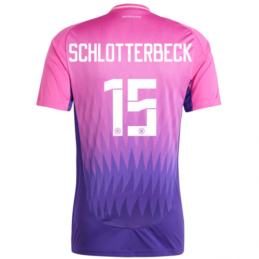 Kids Football Germany Nico Schlotterbeck #15 Pink Purple Away Jersey 24-26 T-Shirt Canada