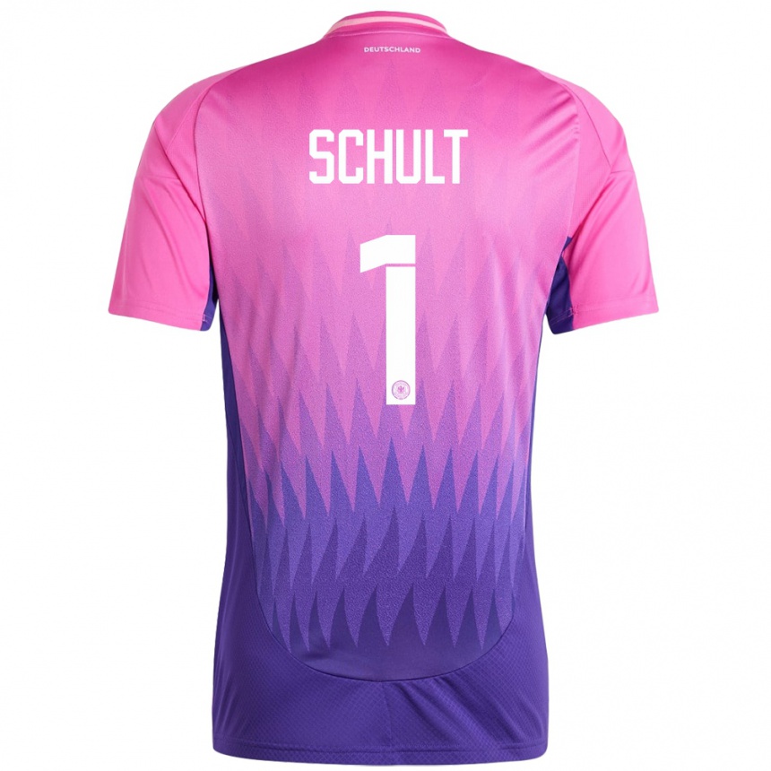 Kids Football Germany Almuth Schult #1 Pink Purple Away Jersey 24-26 T-Shirt Canada