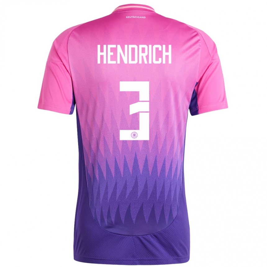 Kids Football Germany Kathrin Hendrich #3 Pink Purple Away Jersey 24-26 T-Shirt Canada