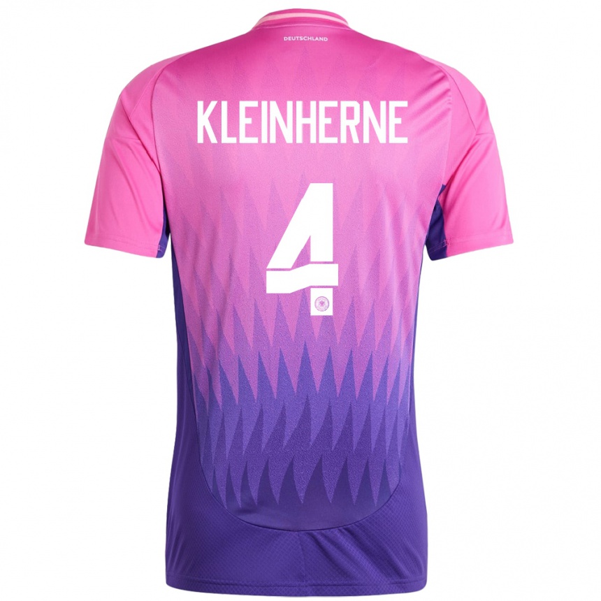 Kids Football Germany Sophia Kleinherne #4 Pink Purple Away Jersey 24-26 T-Shirt Canada