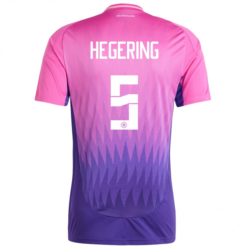 Kids Football Germany Marina Hegering #5 Pink Purple Away Jersey 24-26 T-Shirt Canada