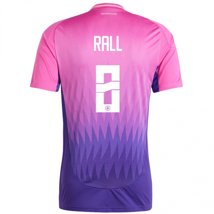 Kids Football Germany Maximiliane Rall #8 Pink Purple Away Jersey 24-26 T-Shirt Canada