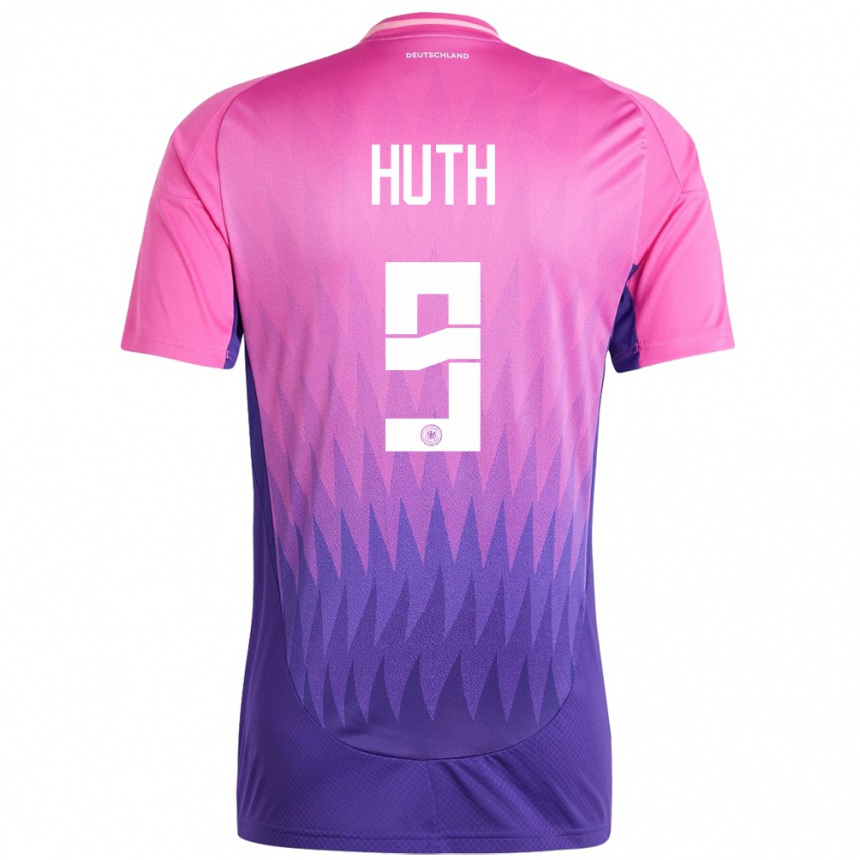 Kids Football Germany Svenja Huth #9 Pink Purple Away Jersey 24-26 T-Shirt Canada