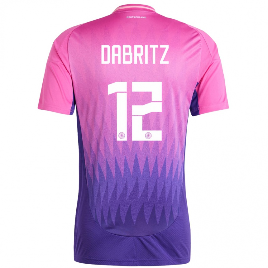 Kids Football Germany Sara Dabritz #12 Pink Purple Away Jersey 24-26 T-Shirt Canada