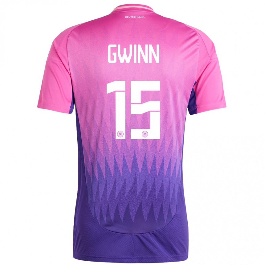 Kids Football Germany Giulia Gwinn #15 Pink Purple Away Jersey 24-26 T-Shirt Canada