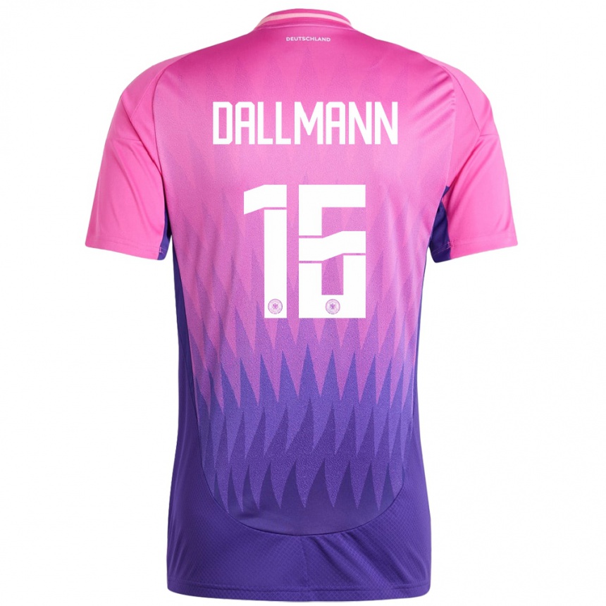 Kids Football Germany Linda Dallmann #16 Pink Purple Away Jersey 24-26 T-Shirt Canada