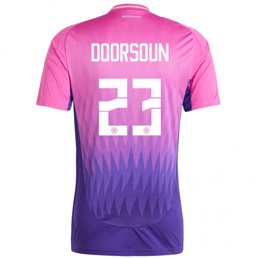 Kids Football Germany Sara Doorsoun #23 Pink Purple Away Jersey 24-26 T-Shirt Canada