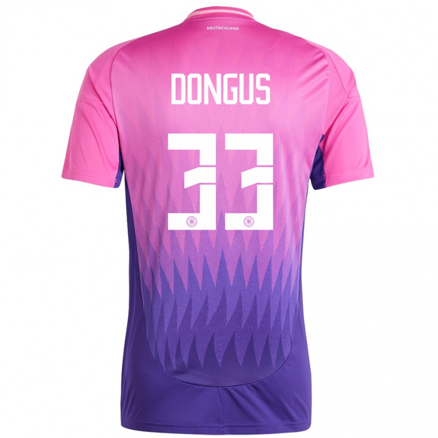 Kids Football Germany Fabienne Dongus #33 Pink Purple Away Jersey 24-26 T-Shirt Canada