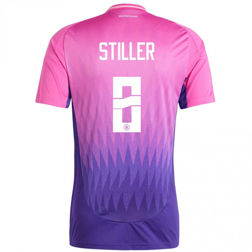 Kids Football Germany Angelo Stiller #8 Pink Purple Away Jersey 24-26 T-Shirt Canada