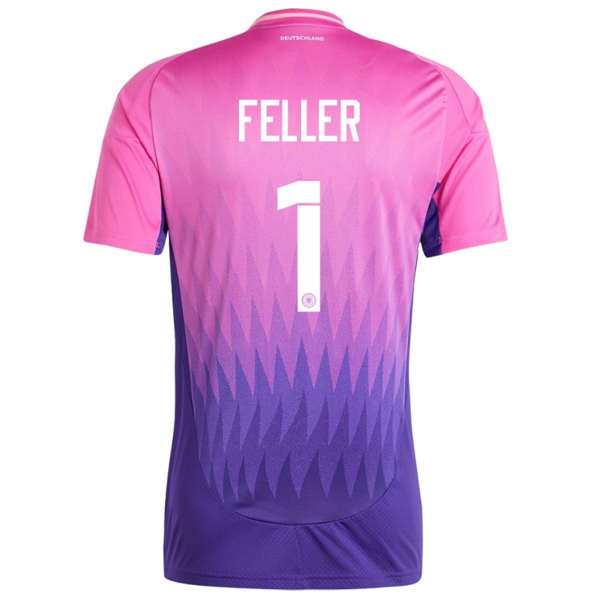 Kids Football Germany Frank Feller #1 Pink Purple Away Jersey 24-26 T-Shirt Canada