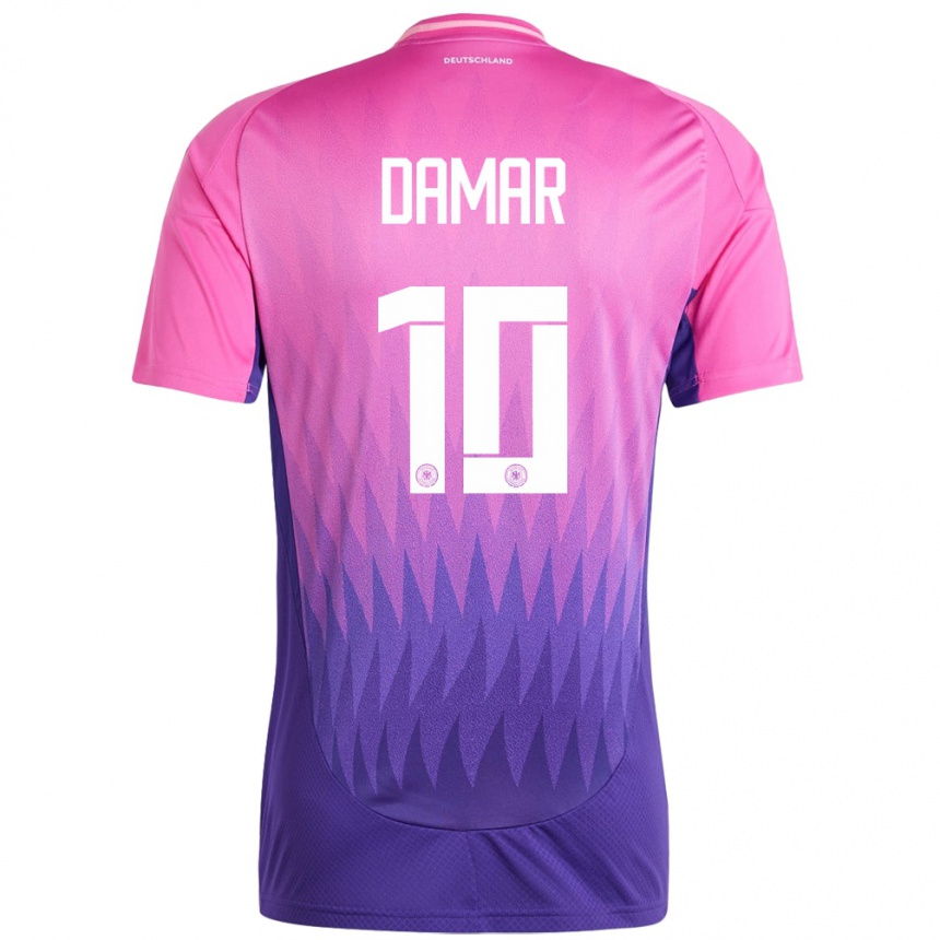 Kids Football Germany Muhammed Damar #10 Pink Purple Away Jersey 24-26 T-Shirt Canada