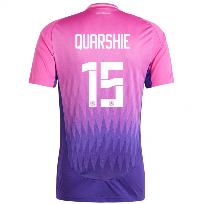 Kids Football Germany Joshua Quarshie #15 Pink Purple Away Jersey 24-26 T-Shirt Canada