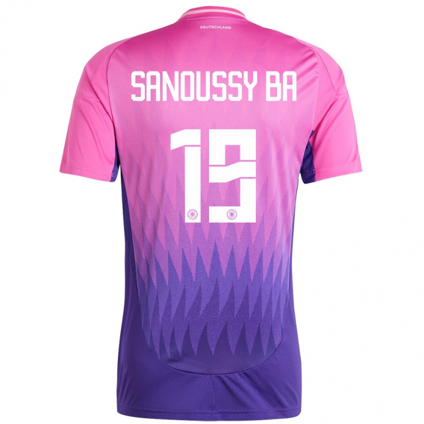 Kids Football Germany Sanoussy Ba #19 Pink Purple Away Jersey 24-26 T-Shirt Canada