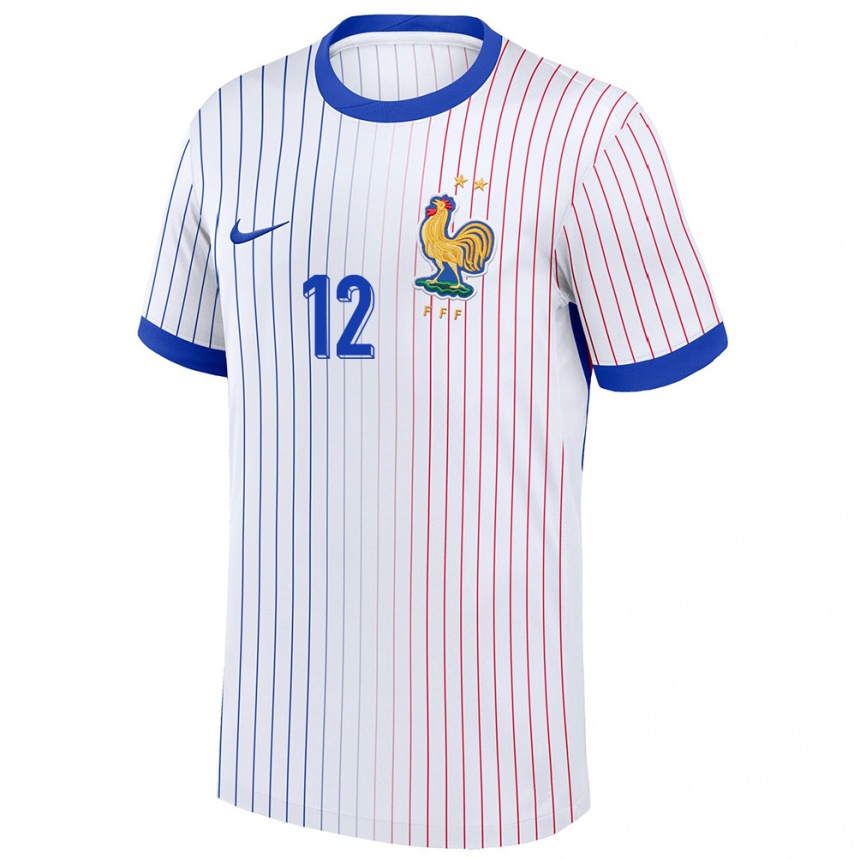 Kids Football France Christopher Nkunku #12 White Away Jersey 24-26 T-Shirt Canada