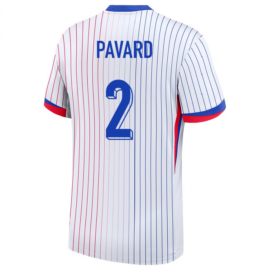 Kids Football France Benjamin Pavard #2 White Away Jersey 24-26 T-Shirt Canada