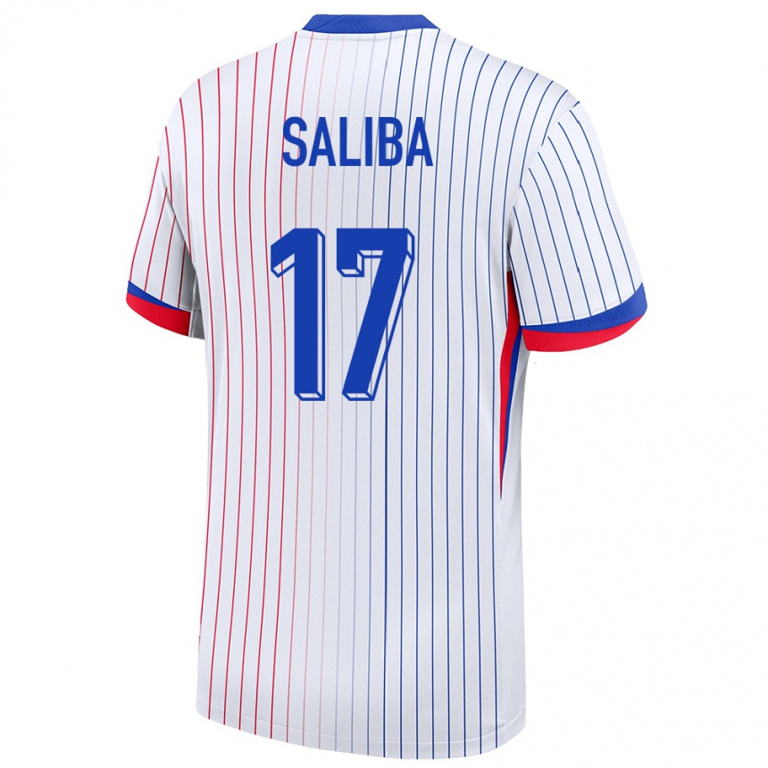 Kids Football France William Saliba #17 White Away Jersey 24-26 T-Shirt Canada