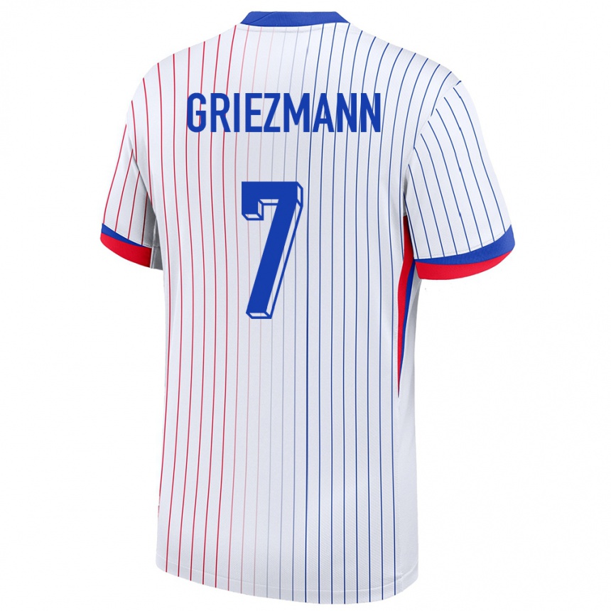 Kids Football France Antoine Griezmann #7 White Away Jersey 24-26 T-Shirt Canada