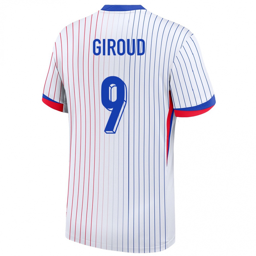 Kids Football France Olivier Giroud #9 White Away Jersey 24-26 T-Shirt Canada