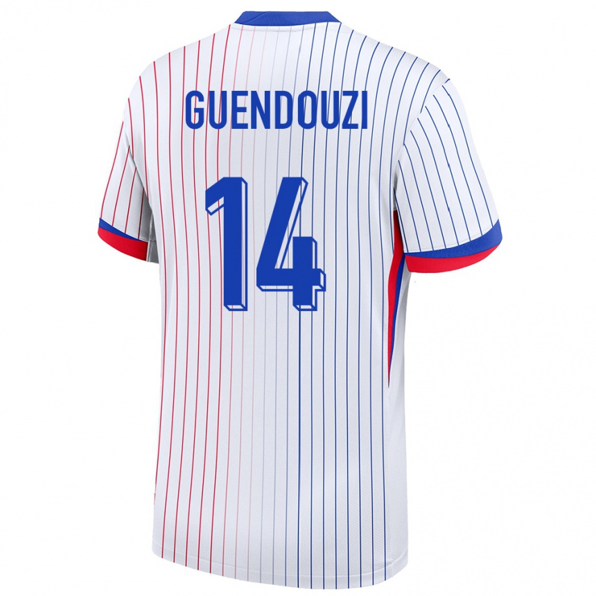 Kids Football France Matteo Guendouzi #14 White Away Jersey 24-26 T-Shirt Canada