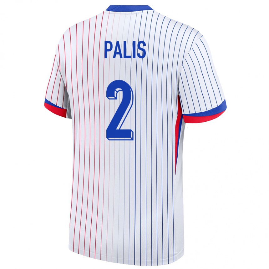 Kids Football France Ella Palis #2 White Away Jersey 24-26 T-Shirt Canada