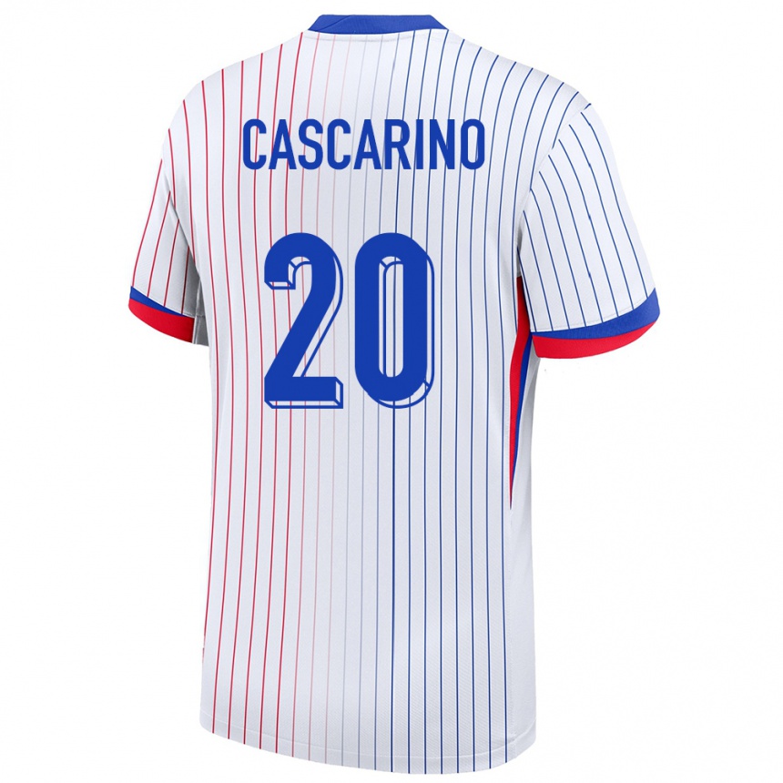 Kids Football France Delphine Cascarino #20 White Away Jersey 24-26 T-Shirt Canada