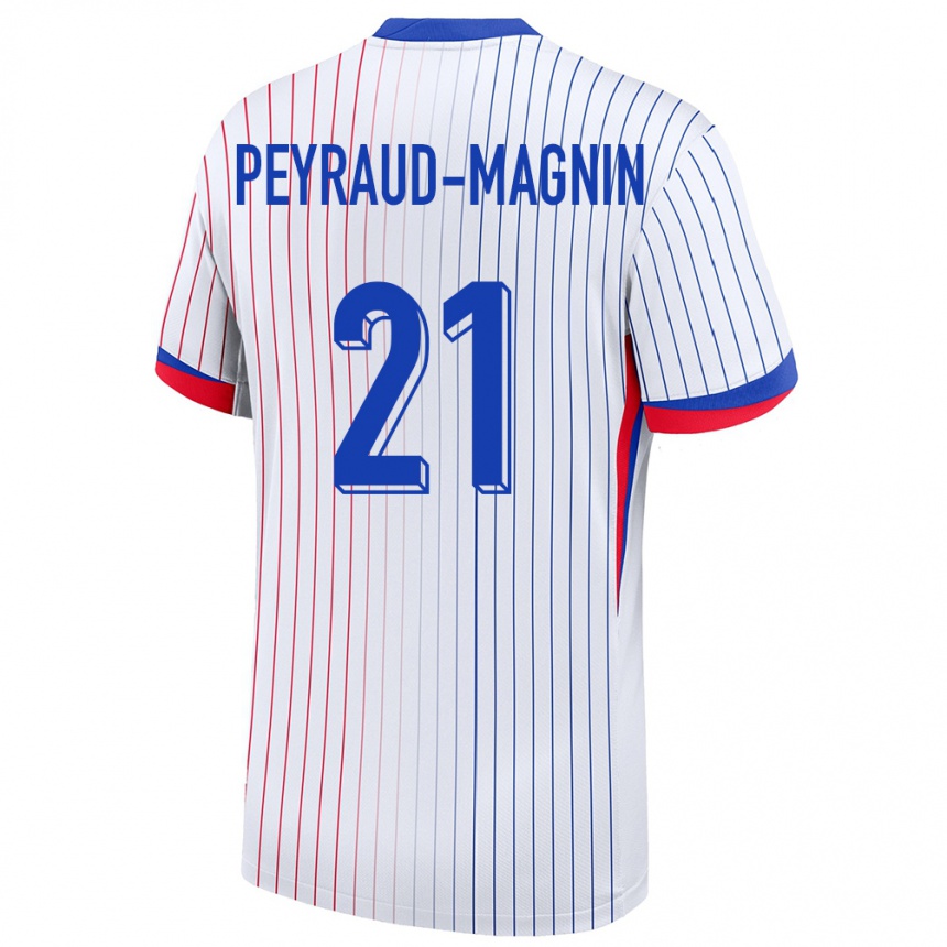 Kids Football France Pauline Peyraud Magnin #21 White Away Jersey 24-26 T-Shirt Canada