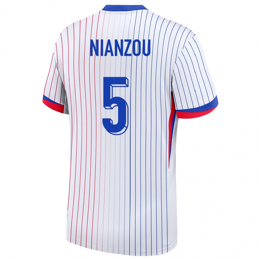 Kids Football France Tanguy Nianzou #5 White Away Jersey 24-26 T-Shirt Canada