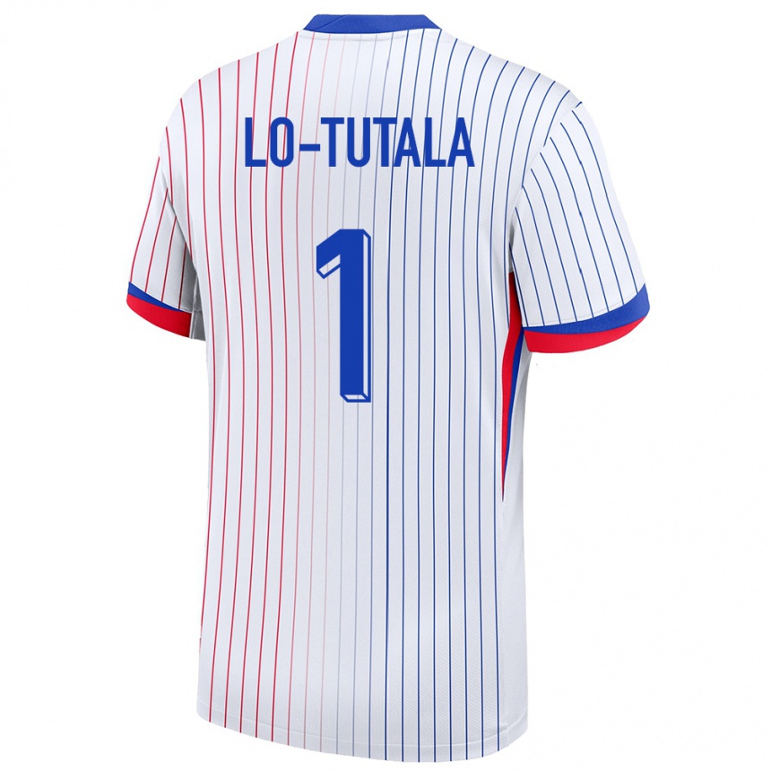 Kids Football France Thimothee Lo Tutala #1 White Away Jersey 24-26 T-Shirt Canada