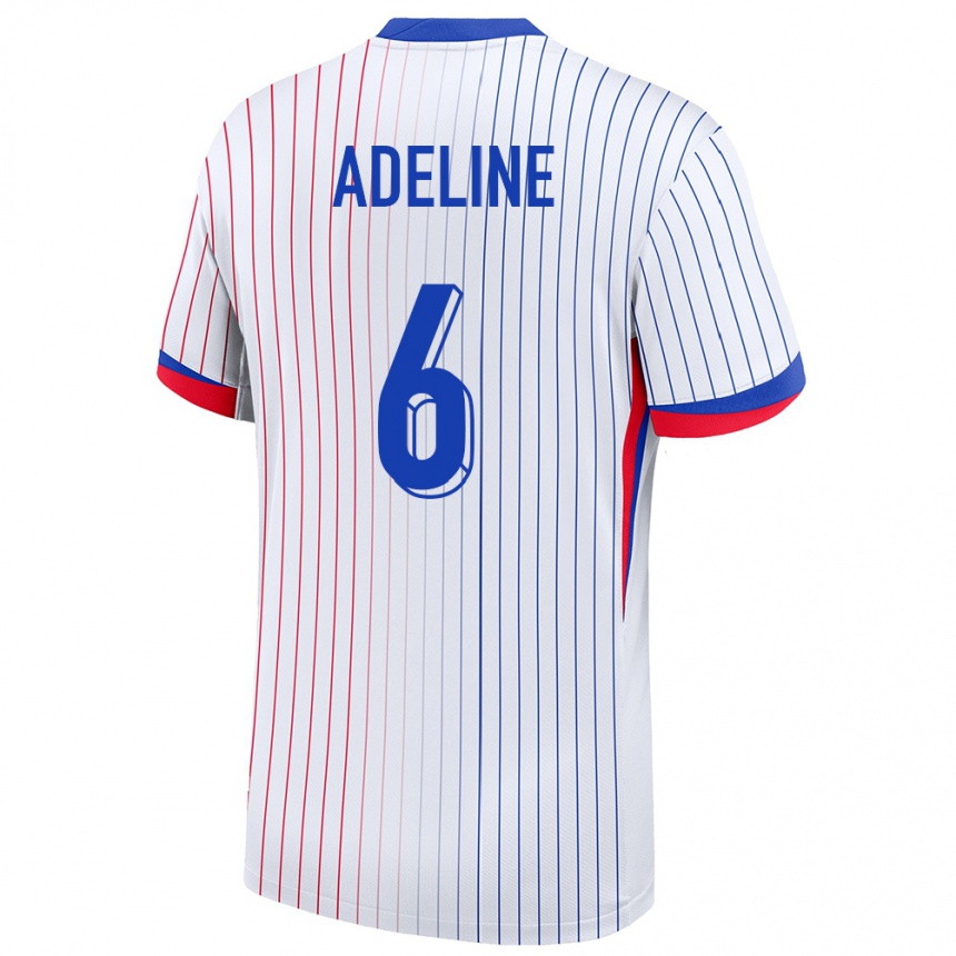 Kids Football France Martin Adeline #6 White Away Jersey 24-26 T-Shirt Canada