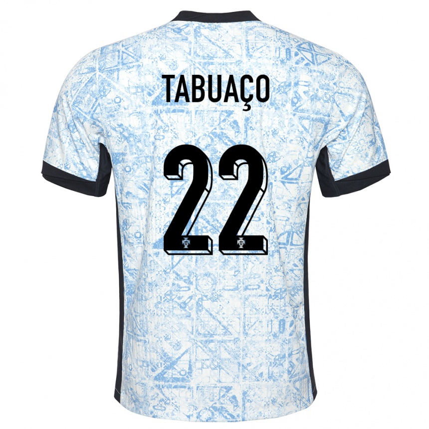 Kids Football Portugal Goncalo Tabuaco #22 Cream Blue Away Jersey 24-26 T-Shirt Canada