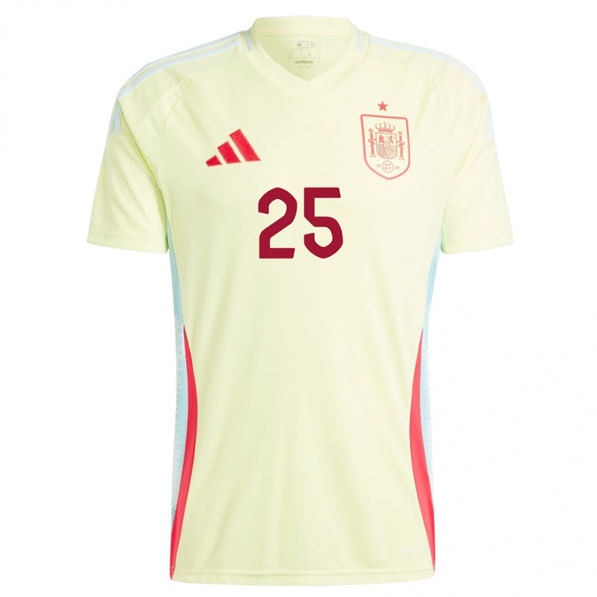 Kids Football Spain Ainhoa Vicente #25 Yellow Away Jersey 24-26 T-Shirt Canada