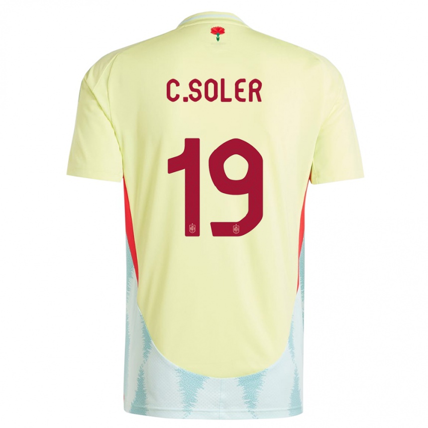 Kids Football Spain Carlos Soler #19 Yellow Away Jersey 24-26 T-Shirt Canada