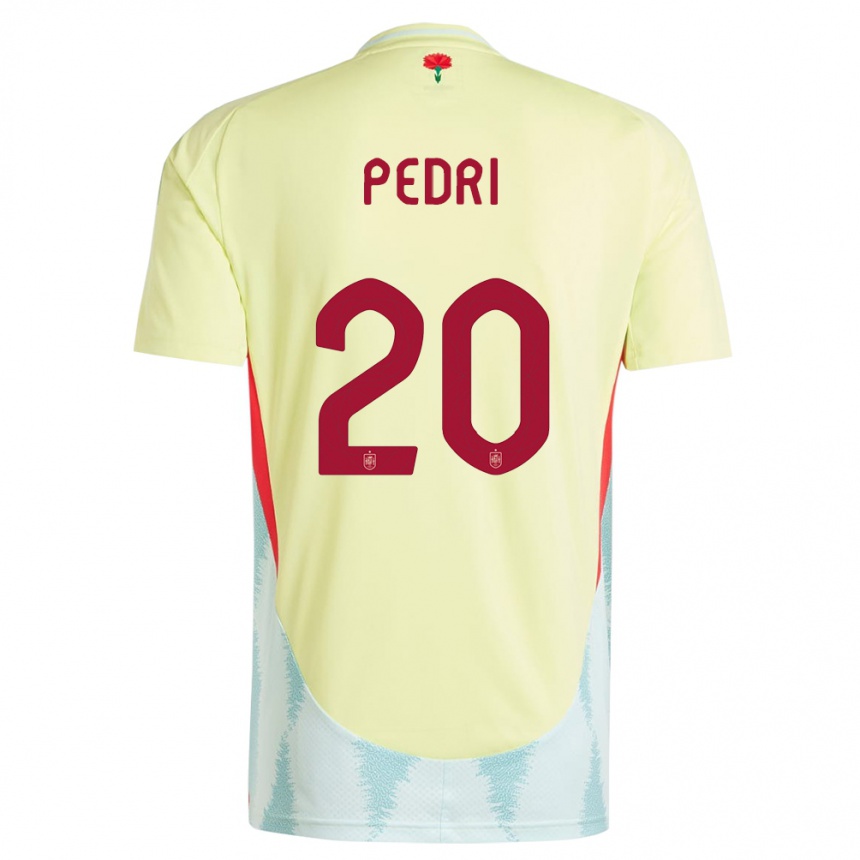 Kids Football Spain Pedri #20 Yellow Away Jersey 24-26 T-Shirt Canada