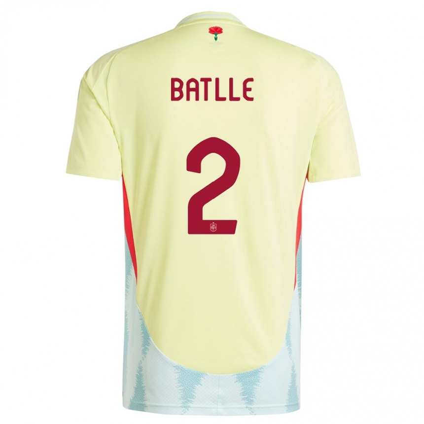 Kids Football Spain Ona Batlle #2 Yellow Away Jersey 24-26 T-Shirt Canada