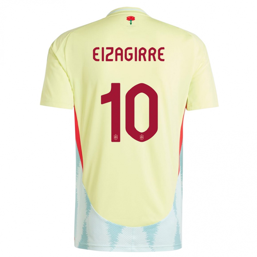 Kids Football Spain Nerea Eizagirre #10 Yellow Away Jersey 24-26 T-Shirt Canada