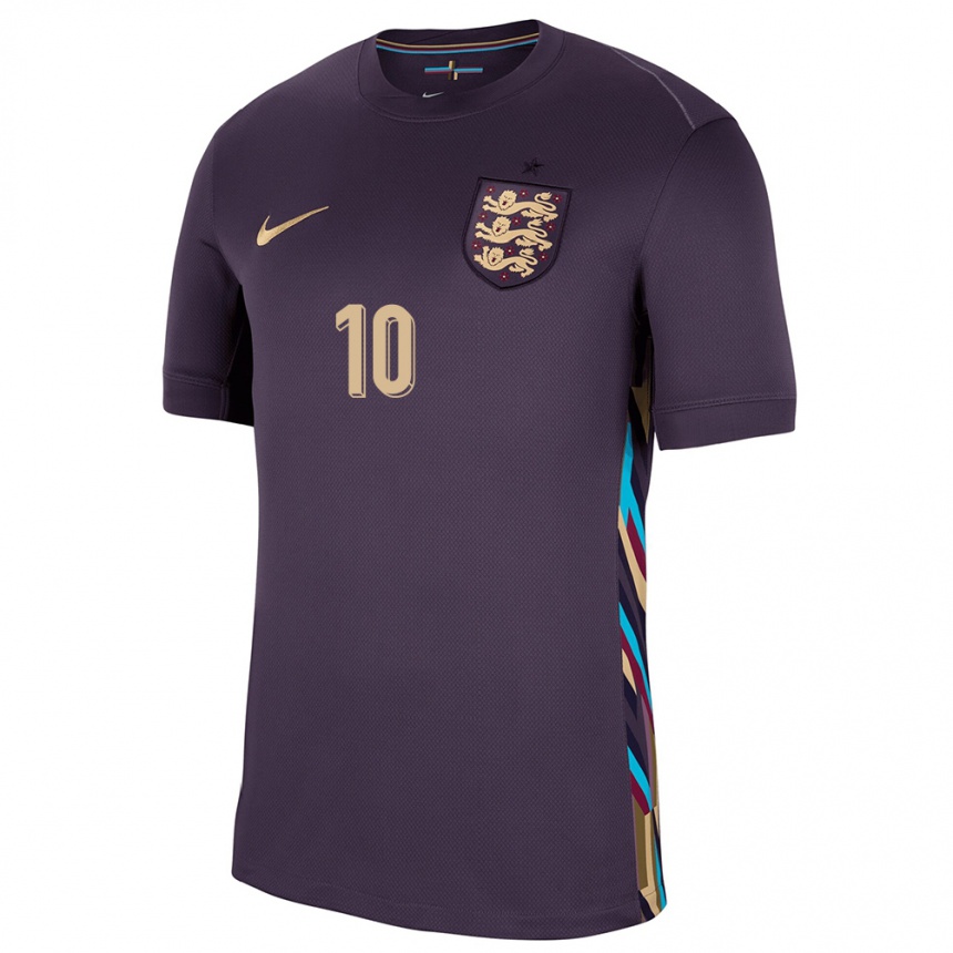 Kids Football England Jude Bellingham #10 Dark Raisin Away Jersey 24-26 T-Shirt Canada