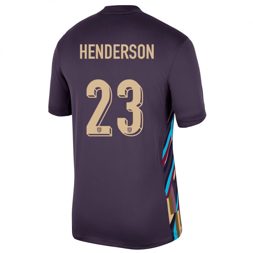 Kids Football England Dean Henderson #23 Dark Raisin Away Jersey 24-26 T-Shirt Canada