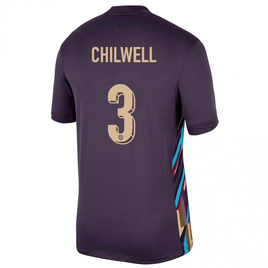 Kids Football England Ben Chilwell #3 Dark Raisin Away Jersey 24-26 T-Shirt Canada