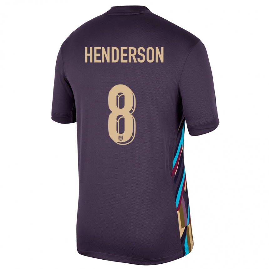 Kids Football England Jordan Henderson #8 Dark Raisin Away Jersey 24-26 T-Shirt Canada