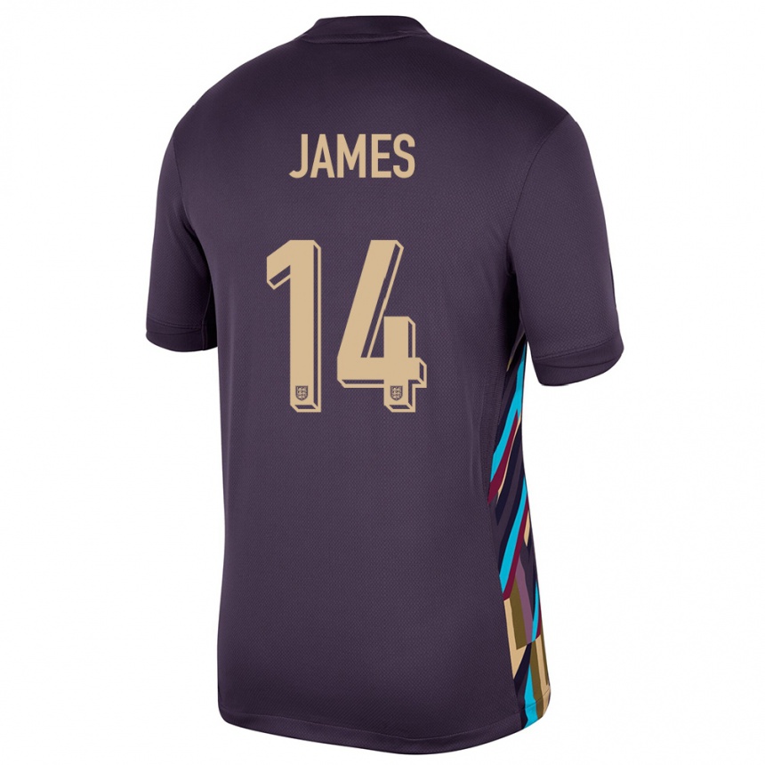 Kids Football England Reece James #14 Dark Raisin Away Jersey 24-26 T-Shirt Canada