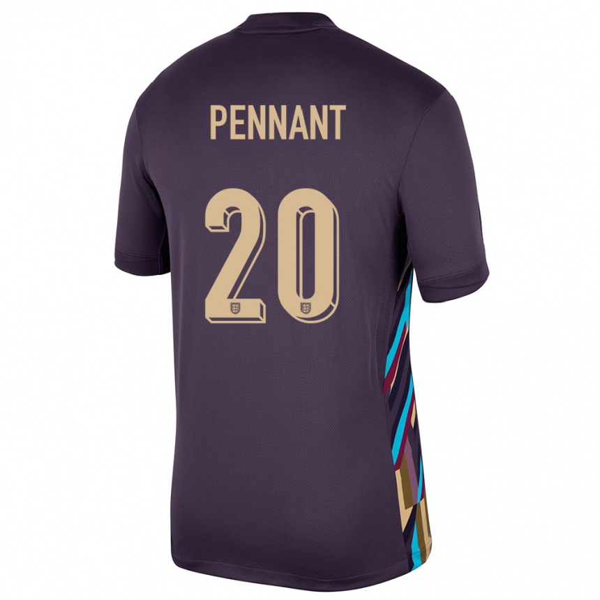 Kids Football England Kian Pennant #20 Dark Raisin Away Jersey 24-26 T-Shirt Canada