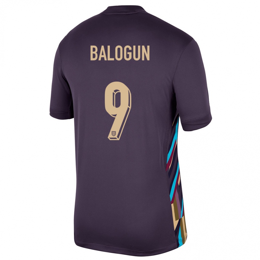 Kids Football England Folarin Balogun #9 Dark Raisin Away Jersey 24-26 T-Shirt Canada