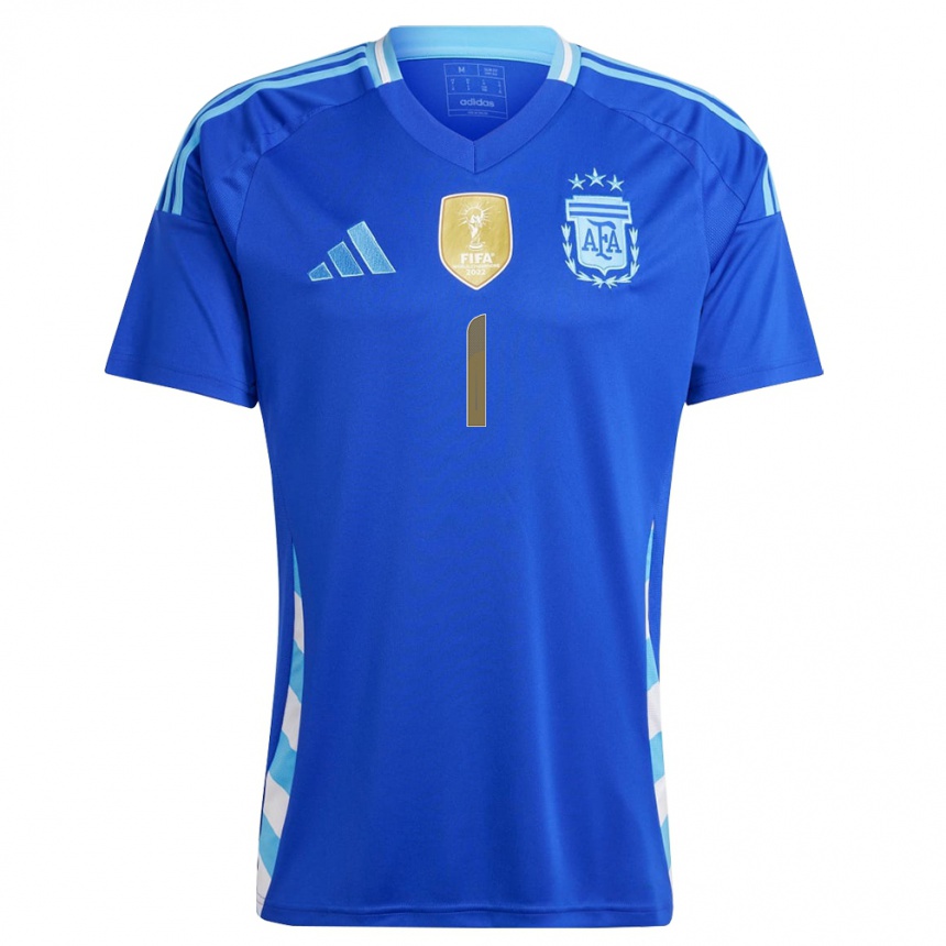 Kids Football Argentina Jeremias Ledesma #1 Blue Away Jersey 24-26 T-Shirt Canada