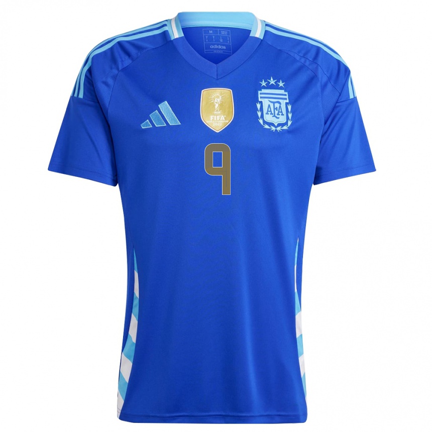 Kids Football Argentina Matias Soule #9 Blue Away Jersey 24-26 T-Shirt Canada