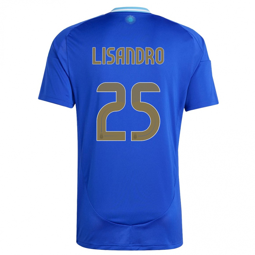 Kids Football Argentina Lisandro Martinez #25 Blue Away Jersey 24-26 T-Shirt Canada