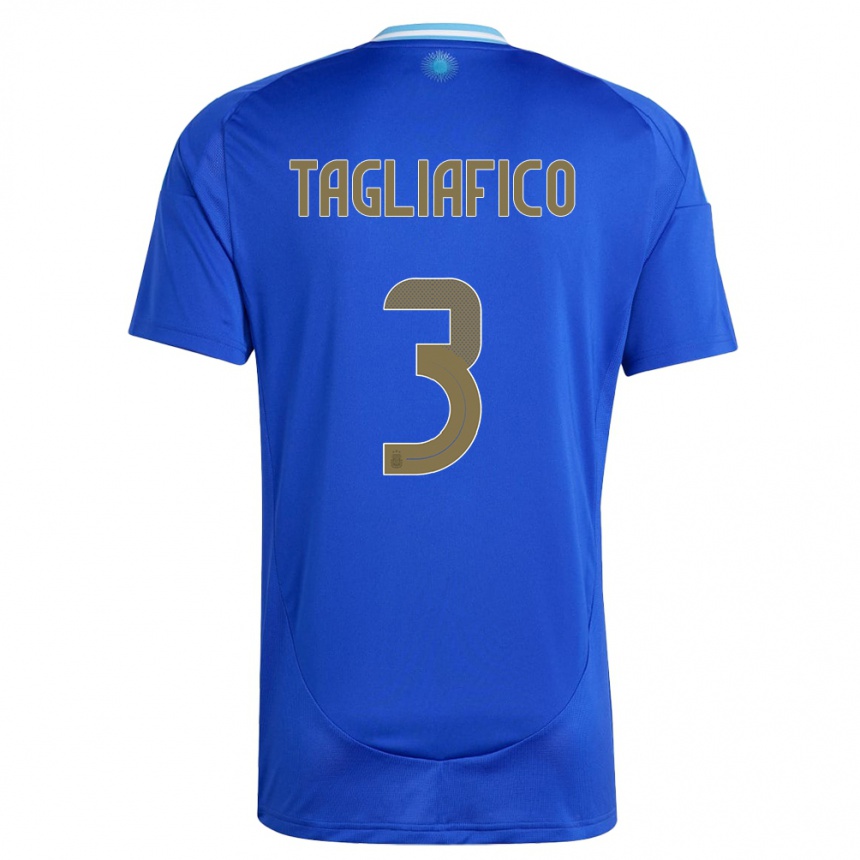 Kids Football Argentina Nicolas Tagliafico #3 Blue Away Jersey 24-26 T-Shirt Canada