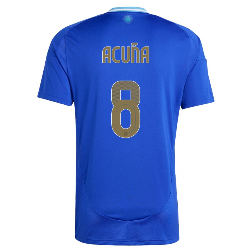 Kids Football Argentina Marcos Acuna #8 Blue Away Jersey 24-26 T-Shirt Canada