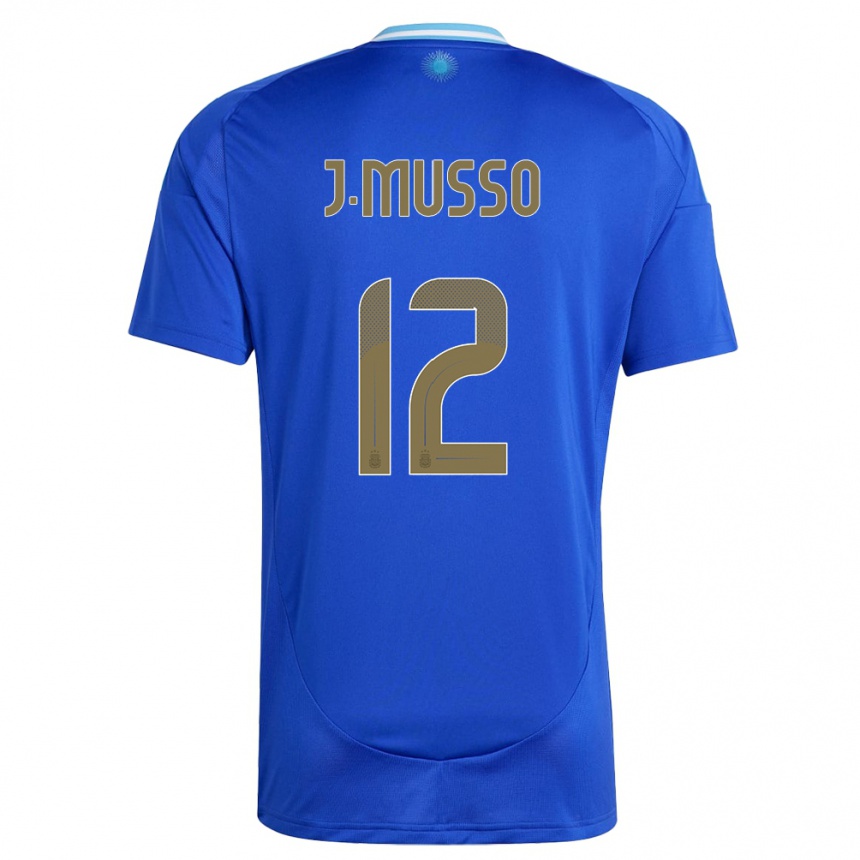 Kids Football Argentina Juan Musso #12 Blue Away Jersey 24-26 T-Shirt Canada