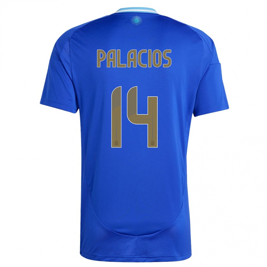 Kids Football Argentina Exequiel Palacios #14 Blue Away Jersey 24-26 T-Shirt Canada